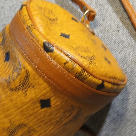 MCM Visetos Barrel Bag in Cognac - Picture 8 of 15